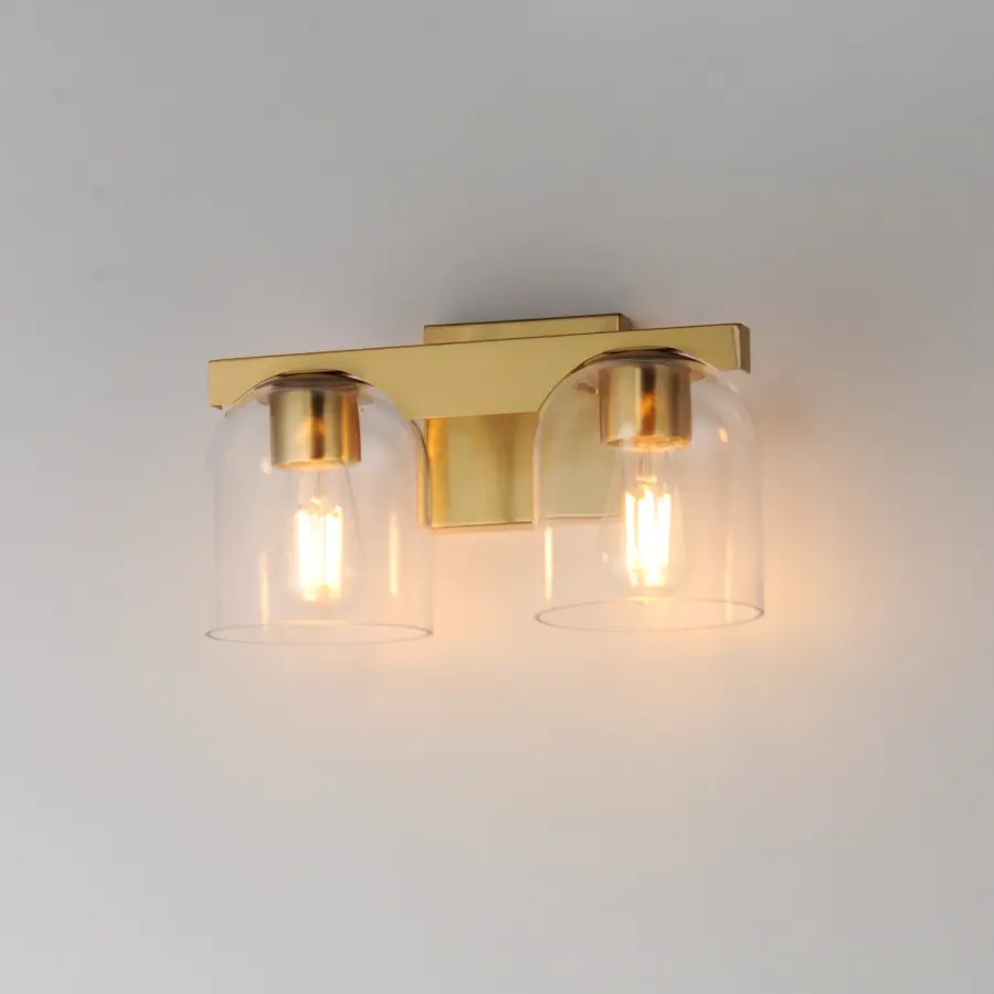 Scoop Two Light Wall Sconce in Natural Aged Brass - Image 4