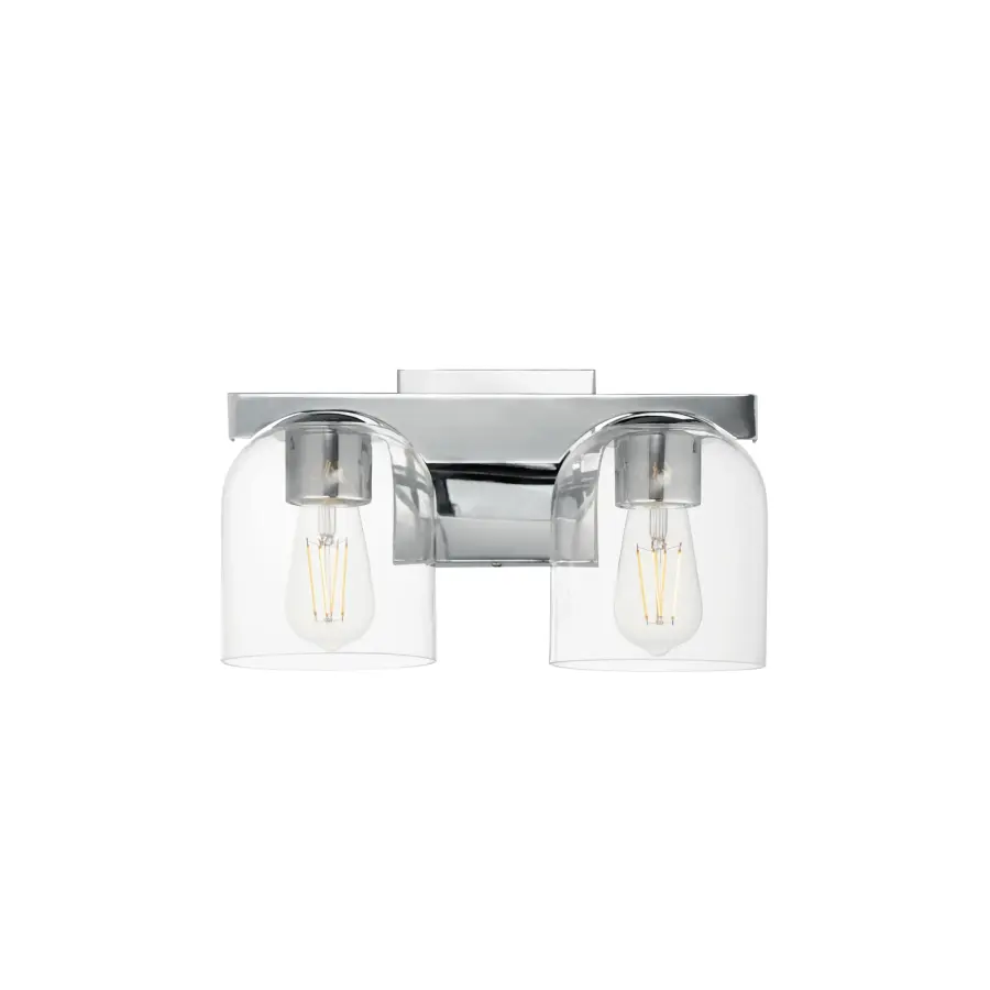 Scoop Two Light Bath Vanity in Polished Chrome - Image 1