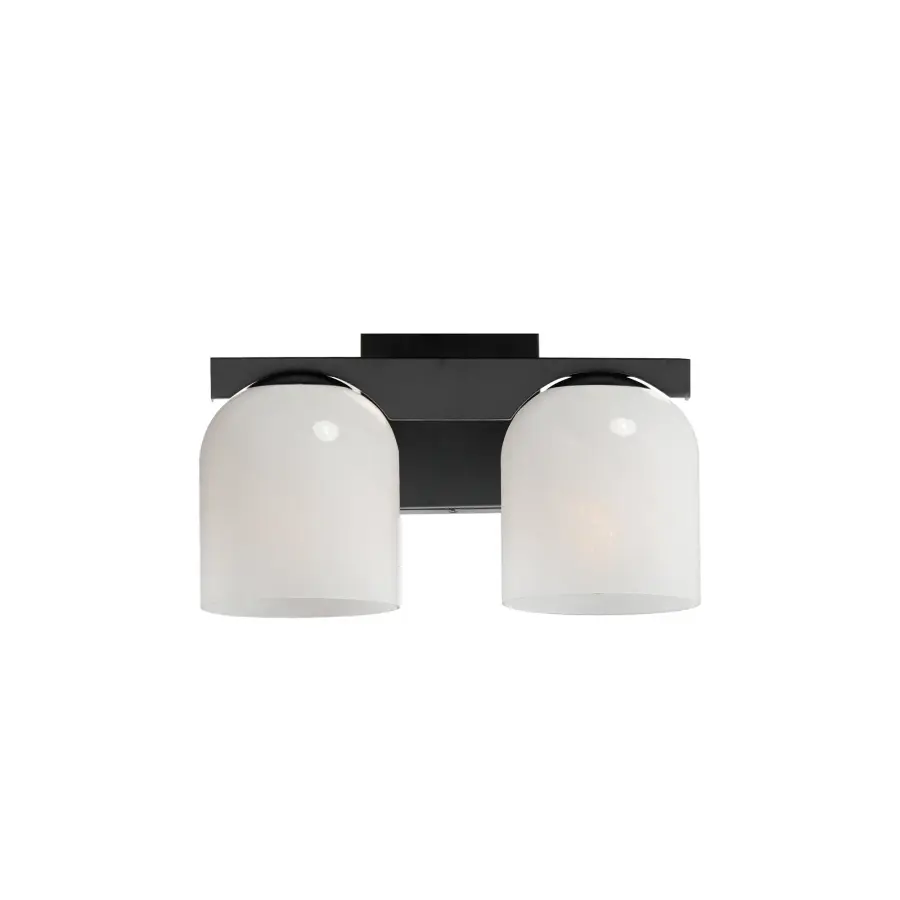 Scoop Two Light Bath Vanity in Matte Black - Image 1