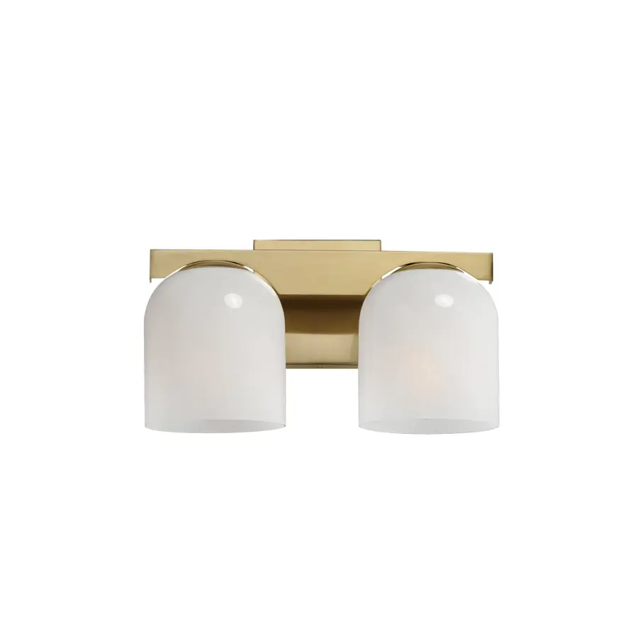 Scoop Two Light Bath Vanity in Natural Aged Brass - Image 1