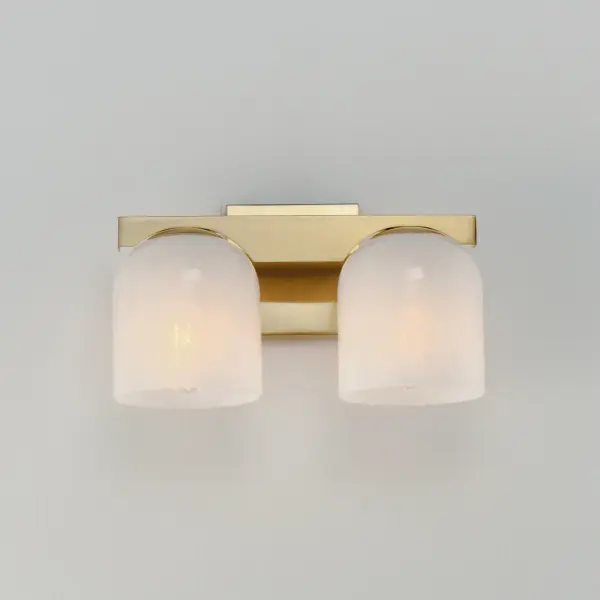 Scoop Two Light Bath Vanity in Natural Aged Brass - Image 3