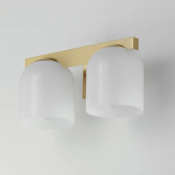 Scoop Two Light Bath Vanity in Natural Aged Brass - Image 4