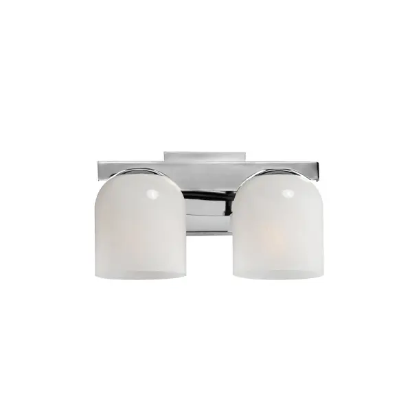 Cut-out metalwork curves around modern bell-shaped glass shades. The series includes pendants and bath vanities available in either Clear or a swirling Marble glass. Available in various complementary finishes: Polished Chrome, Matte Black, or Natural Aged Brass these fixtures make a delightful addition to bathroom spaces, bedrooms, or over a kitchen island. Collection: Scoop Finish: Polished Chrome Glass: Marble Width: 13.50" Height: 8.00" Weight: 4.84 lb Extension from Wall: 7.00" Wire: 6" Canopy: 5"x5" Number of Bulbs: 2 Maximum Wattage: 6.00 W Bulb Type: E26 Bulb Base: E26 Medium Light Source: LED Color Temperature: 27 K Dimmable Voltage: 120.00 V Material: Steel, Glass Safety Listing: cULus Safety Rating: Damp LED Spec Sheet Instructions
