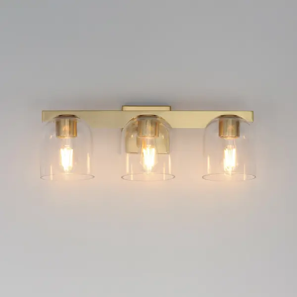 Scoop 3-Light Bath Vanity in Natural Aged Brass - Image 3