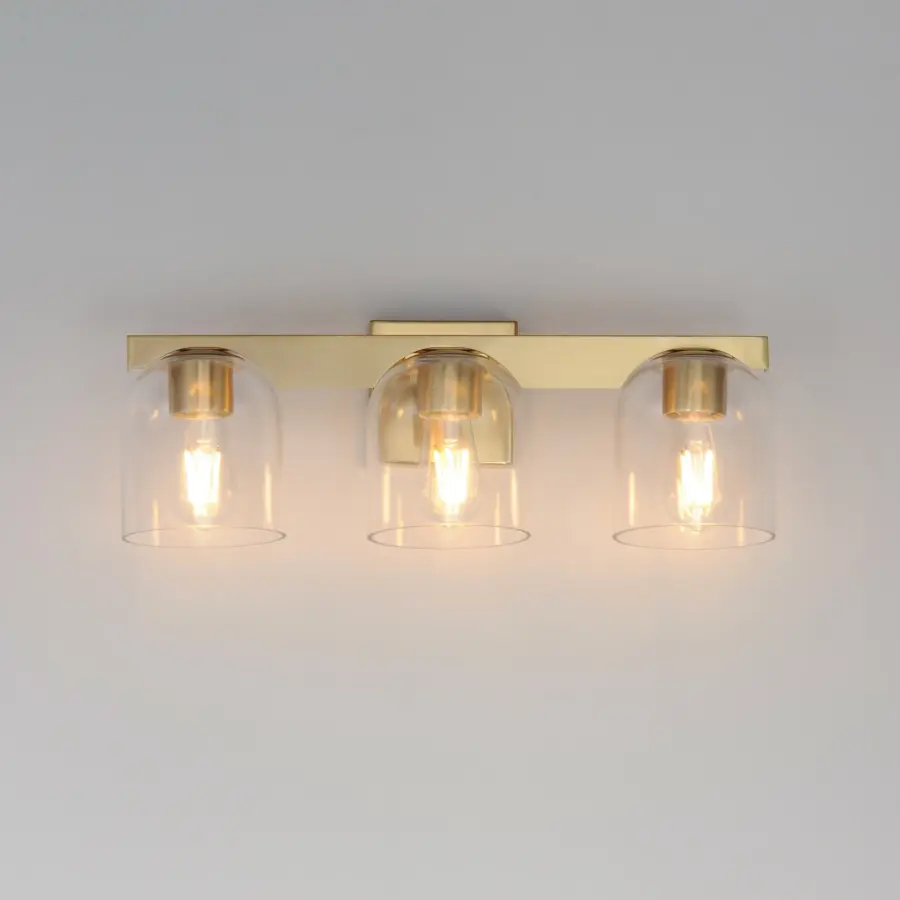 Scoop 3-Light Bath Vanity in Natural Aged Brass - Image 3