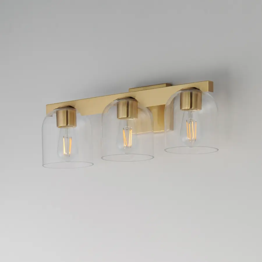 Scoop 3-Light Bath Vanity in Natural Aged Brass - Image 4