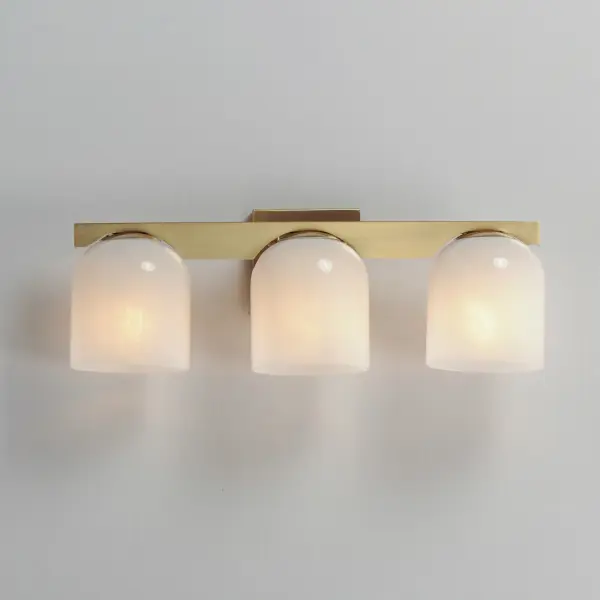 Scoop 3-Light Bath Vanity in Natural Aged Brass - Image 3