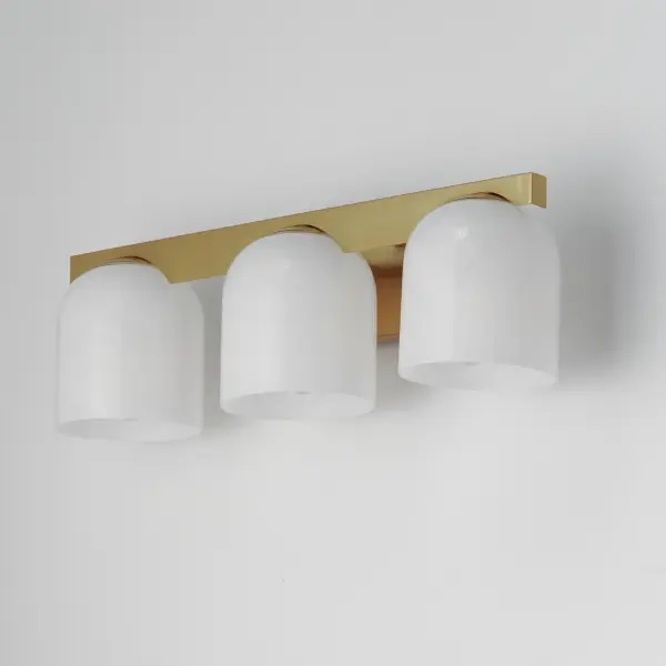 Scoop 3-Light Bath Vanity in Natural Aged Brass - Image 4