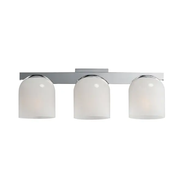 Cut-out metalwork curves around modern bell-shaped glass shades. The series includes pendants and bath vanities available in either Clear or a swirling Marble glass. Available in various complementary finishes: Polished Chrome, Matte Black, or Natural Aged Brass these fixtures make a delightful addition to bathroom spaces, bedrooms, or over a kitchen island. Collection: Scoop Finish: Polished Chrome Glass: Marble Width: 21.50" Height: 8.00" Weight: 6.60 lb Extension from Wall: 7.00" Wire: 6" Canopy: 5"x5" Number of Bulbs: 3 Maximum Wattage: 60.00 W Bulb Type: E26 Bulb Base: E26 Medium Light Source: Incandescent Dimmable Voltage: 120.00 V Material: Steel, Glass Safety Listing: cULus Safety Rating: Damp Spec Sheet Instructions
