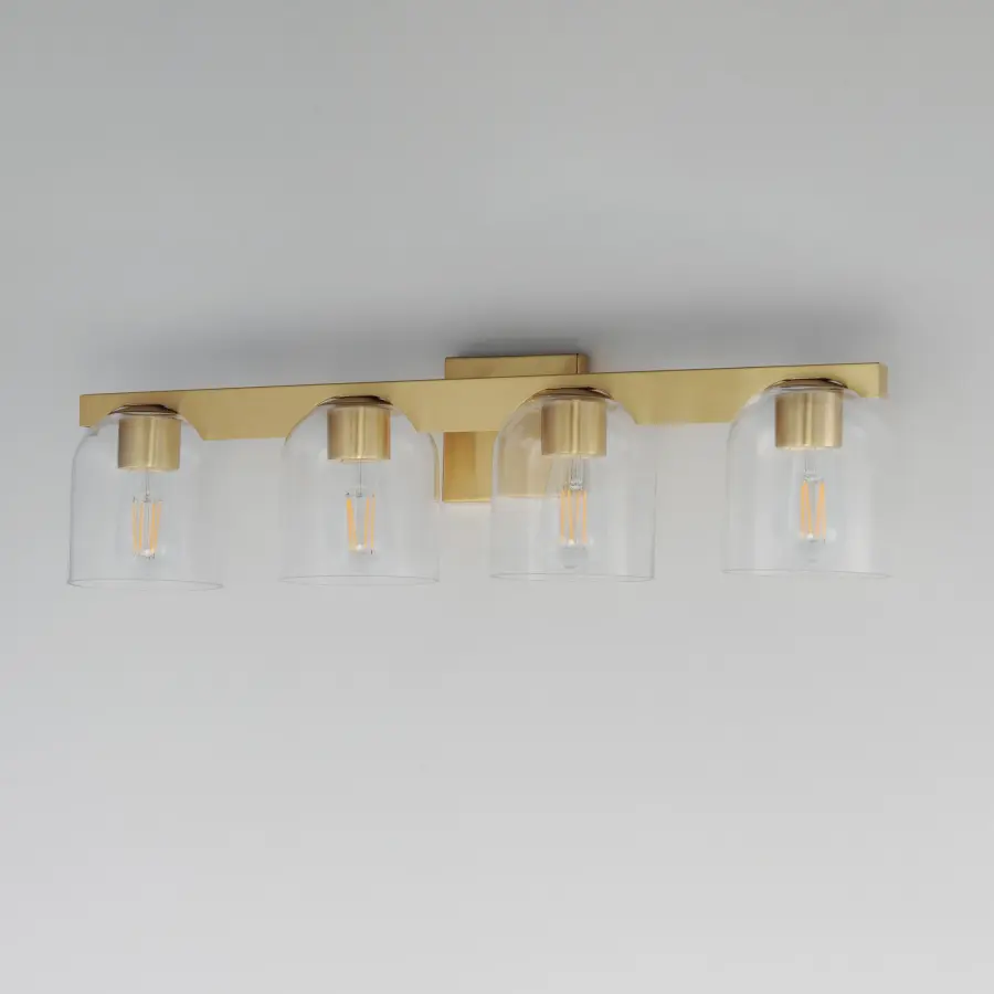 Scoop 4-Light Bath Vanity in Natural Aged Brass - Image 2