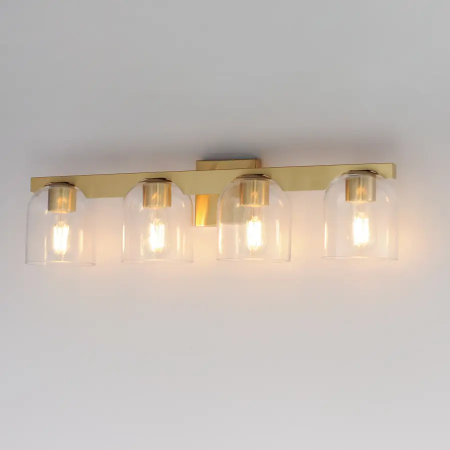 Scoop 4-Light Bath Vanity in Natural Aged Brass - Image 3