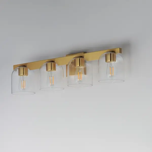 Scoop 4-Light Bath Vanity in Natural Aged Brass - Image 4