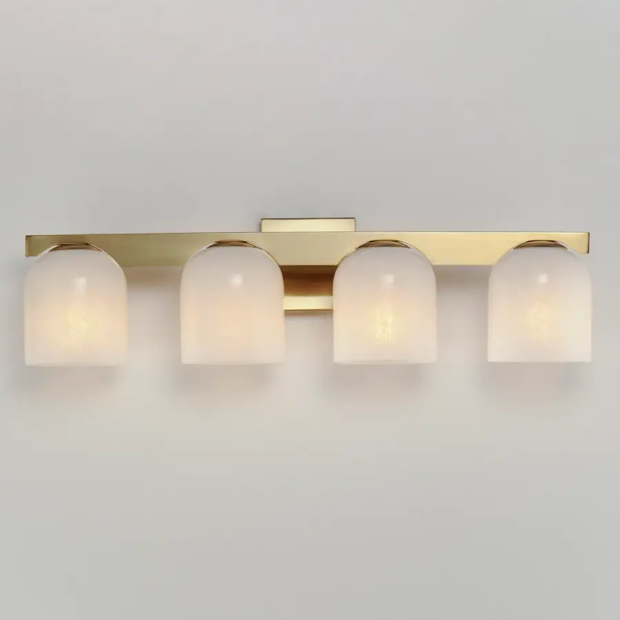 Scoop 4-Light Bath Vanity in Natural Aged Brass - Image 3