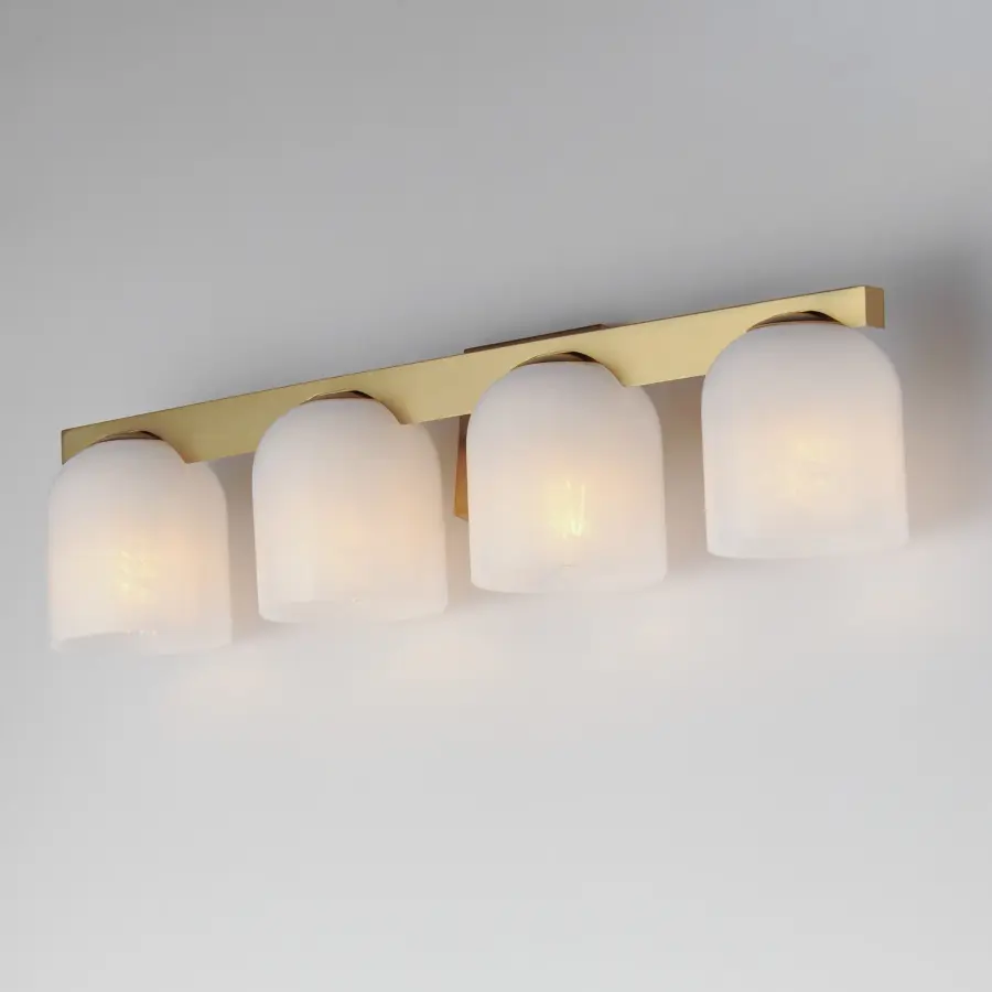 Scoop 4-Light Bath Vanity in Natural Aged Brass - Image 4
