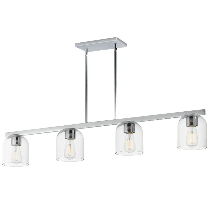 Scoop 4-Light Linear Pendant in Polished Chrome - Image 1
