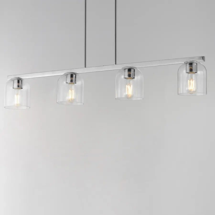 Scoop 4-Light Linear Pendant in Polished Chrome - Image 3