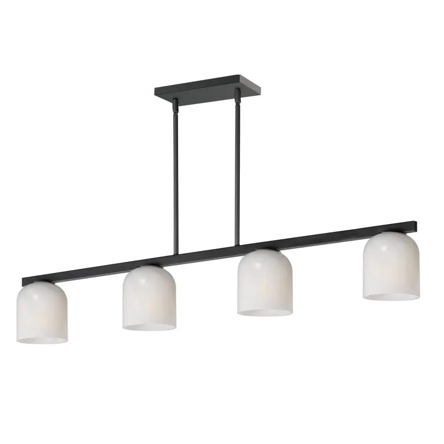 Scoop 4-Light Linear Pendant in Matte Black - Image 1