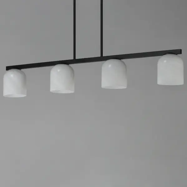 Scoop 4-Light Linear Pendant in Matte Black - Image 4