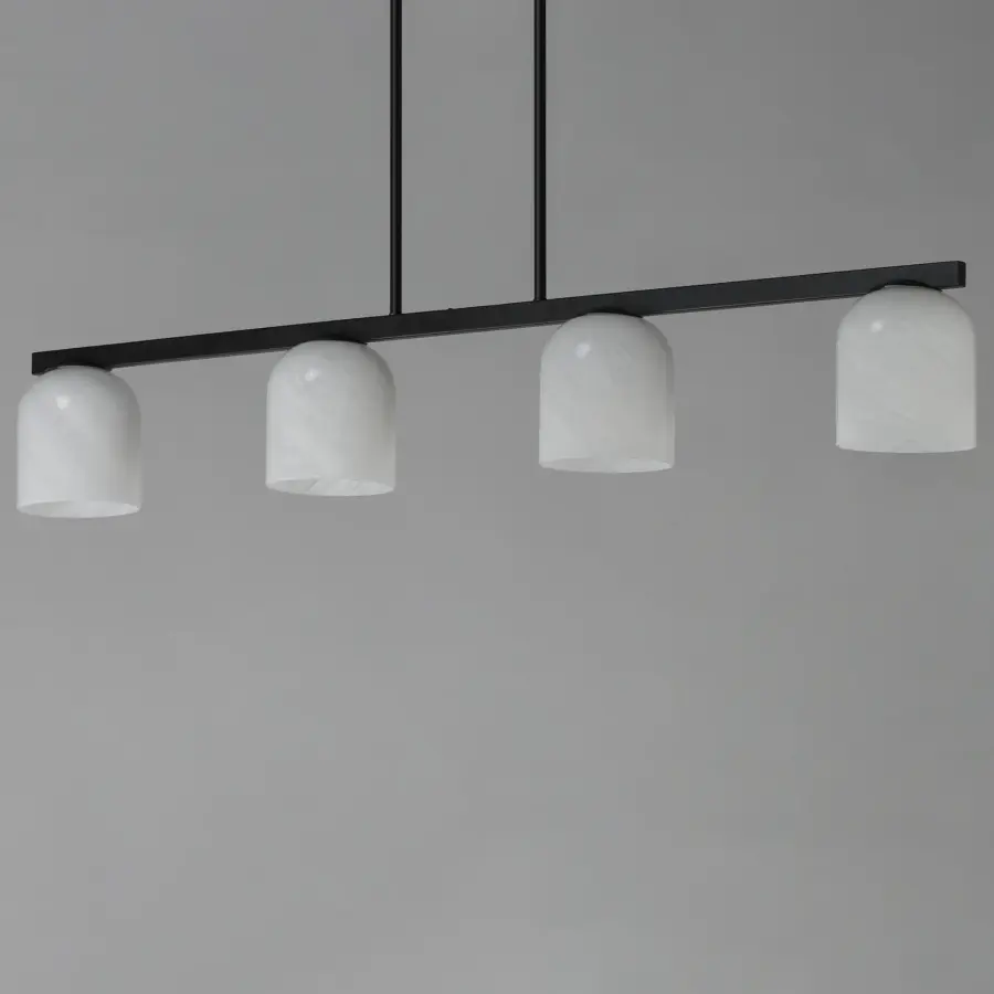 Scoop 4-Light Linear Pendant in Matte Black - Image 4
