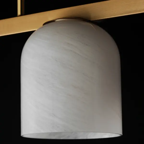 Scoop 4-Light Linear Pendant in Natural Aged Brass - Image 4