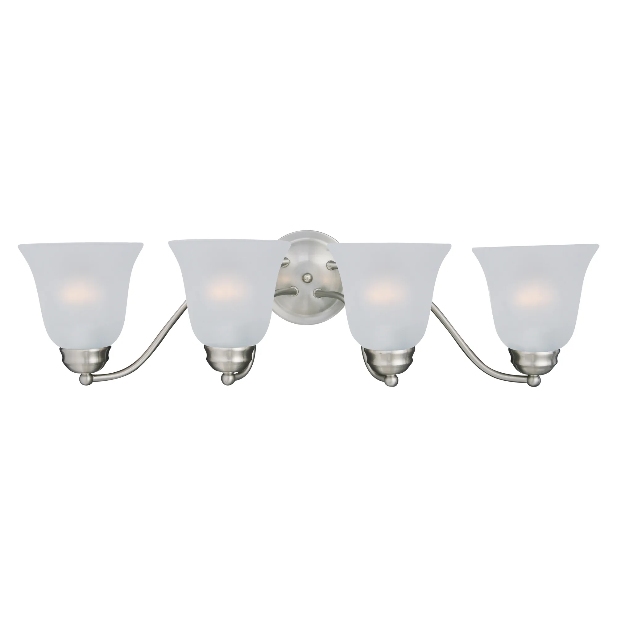 Basix Four Light Bath Vanity in Satin Nickel