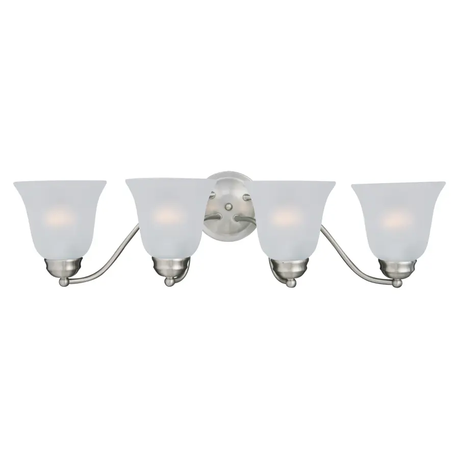 Basix 4-Light Bath Vanity in Satin Nickel - Image 1