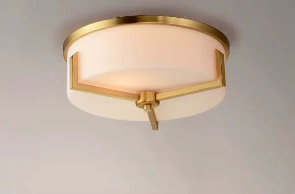 Dart Three Light Flush Mount in Satin Brass - Image 4