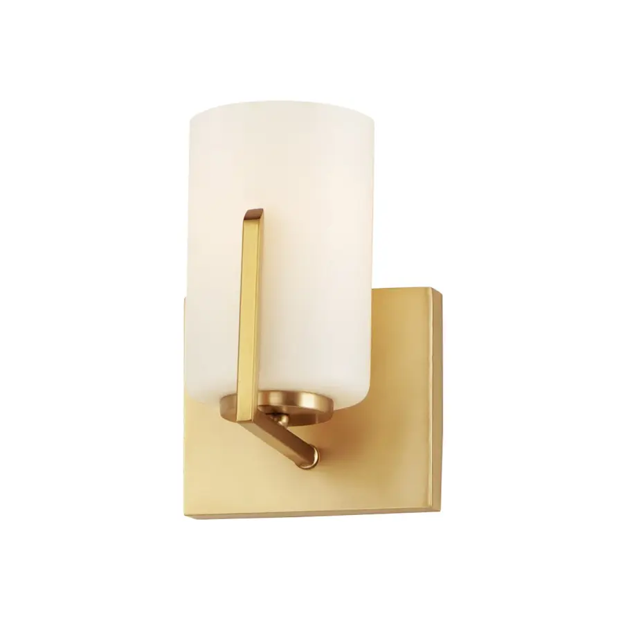 Dart One Light Wall Sconce in Satin Brass - Image 1