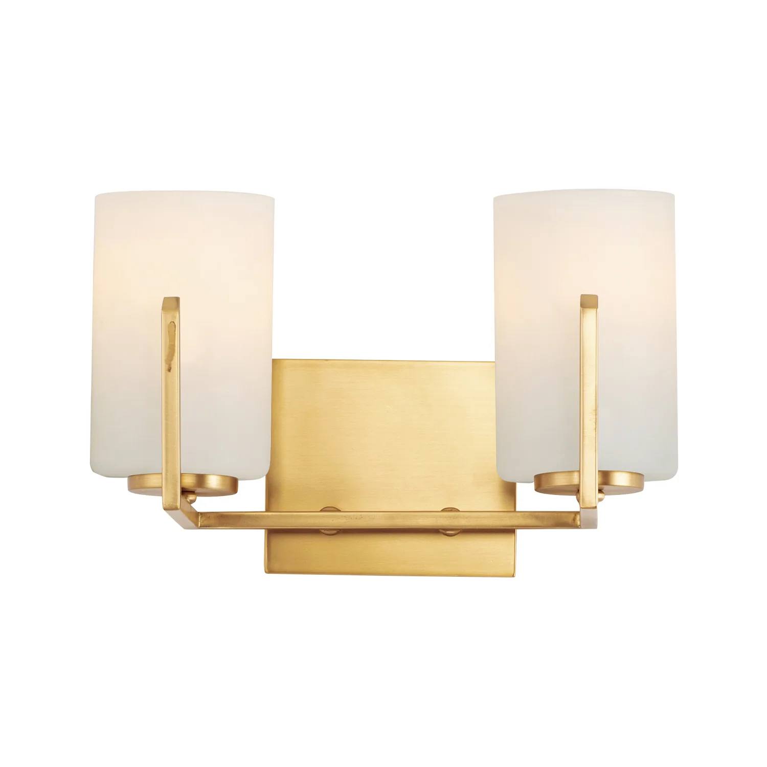 Dart Two Light Bath Vanity in Satin Brass