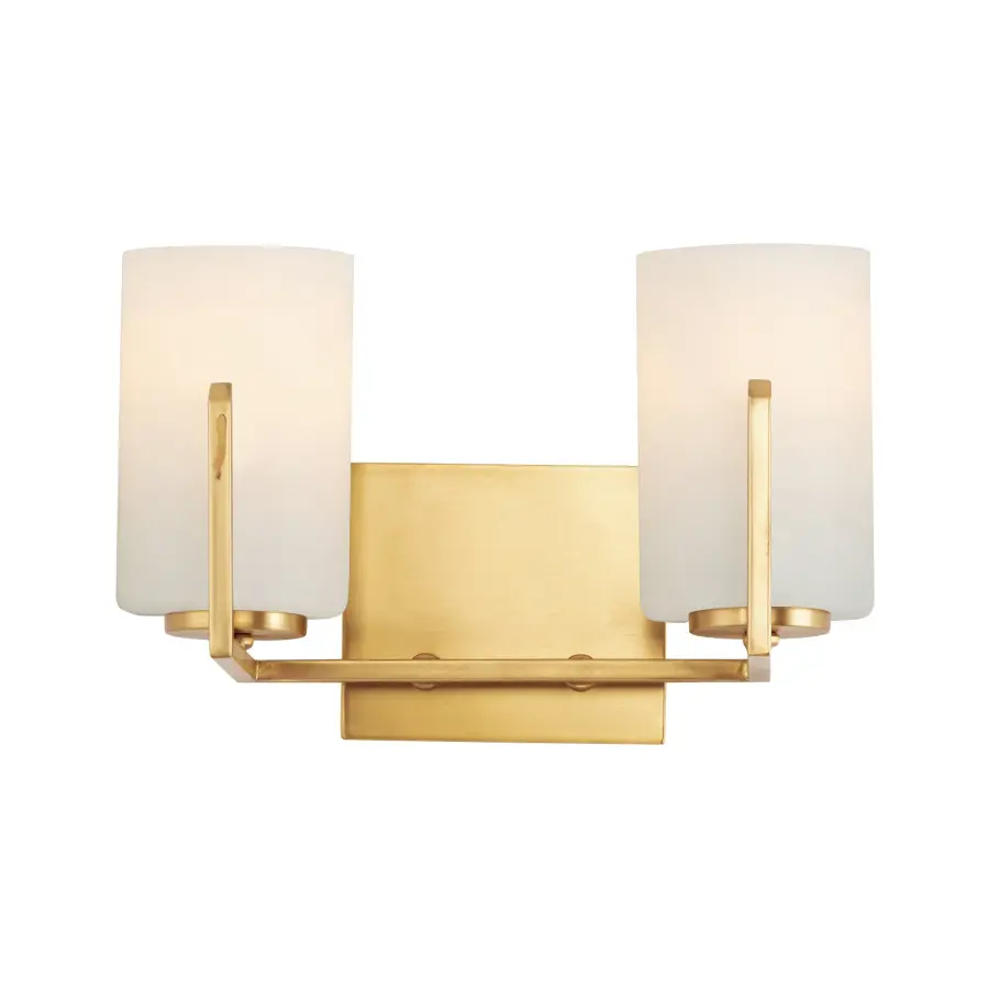 Dart Two Light Bath Vanity in Satin Brass - Image 1