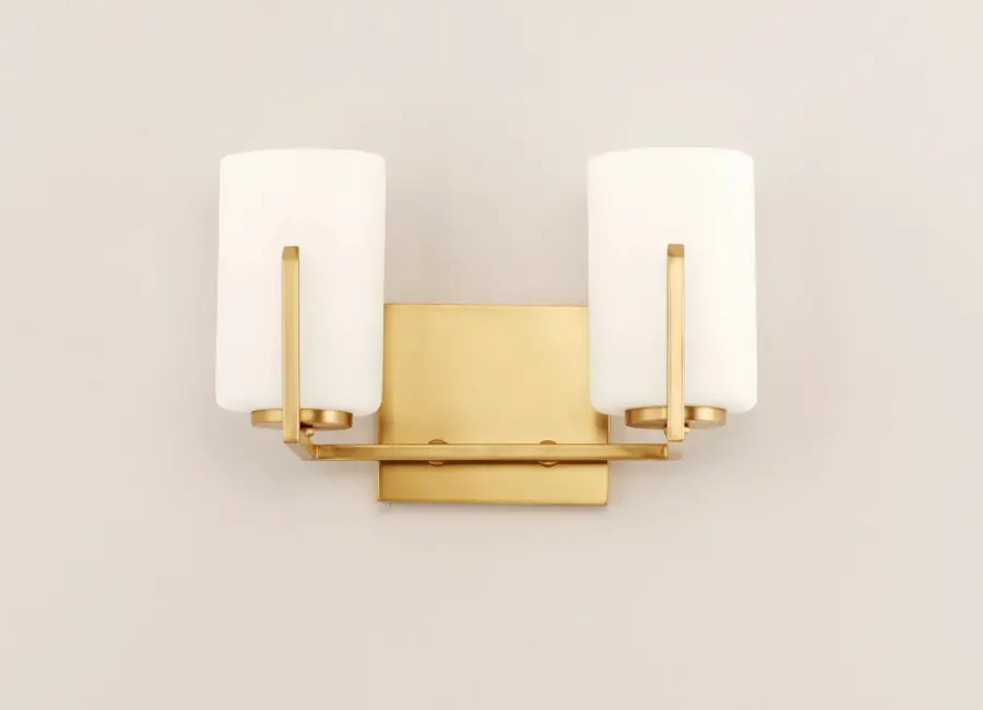 Dart Two Light Bath Vanity in Satin Brass - Image 2