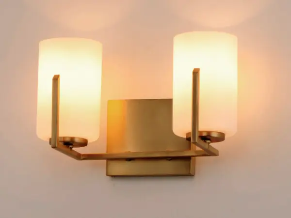 Dart Two Light Bath Vanity in Satin Brass - Image 4