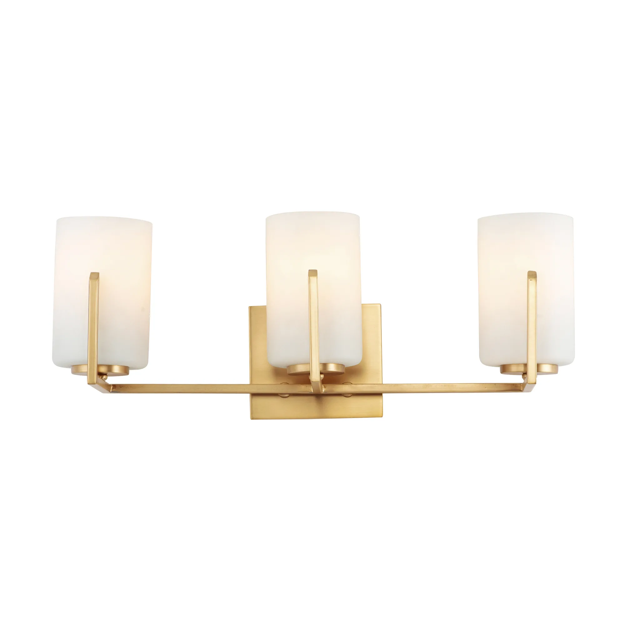 Dart 3-Light Bath Vanity in Satin Brass