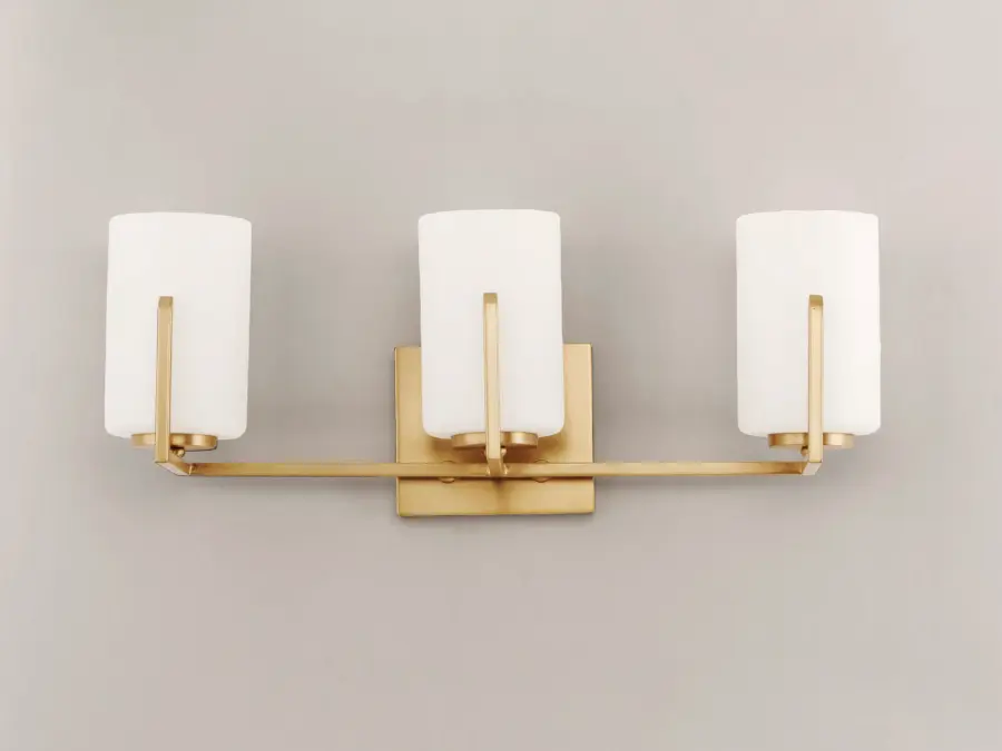 Dart 3-Light Bath Vanity in Satin Brass - Image 2
