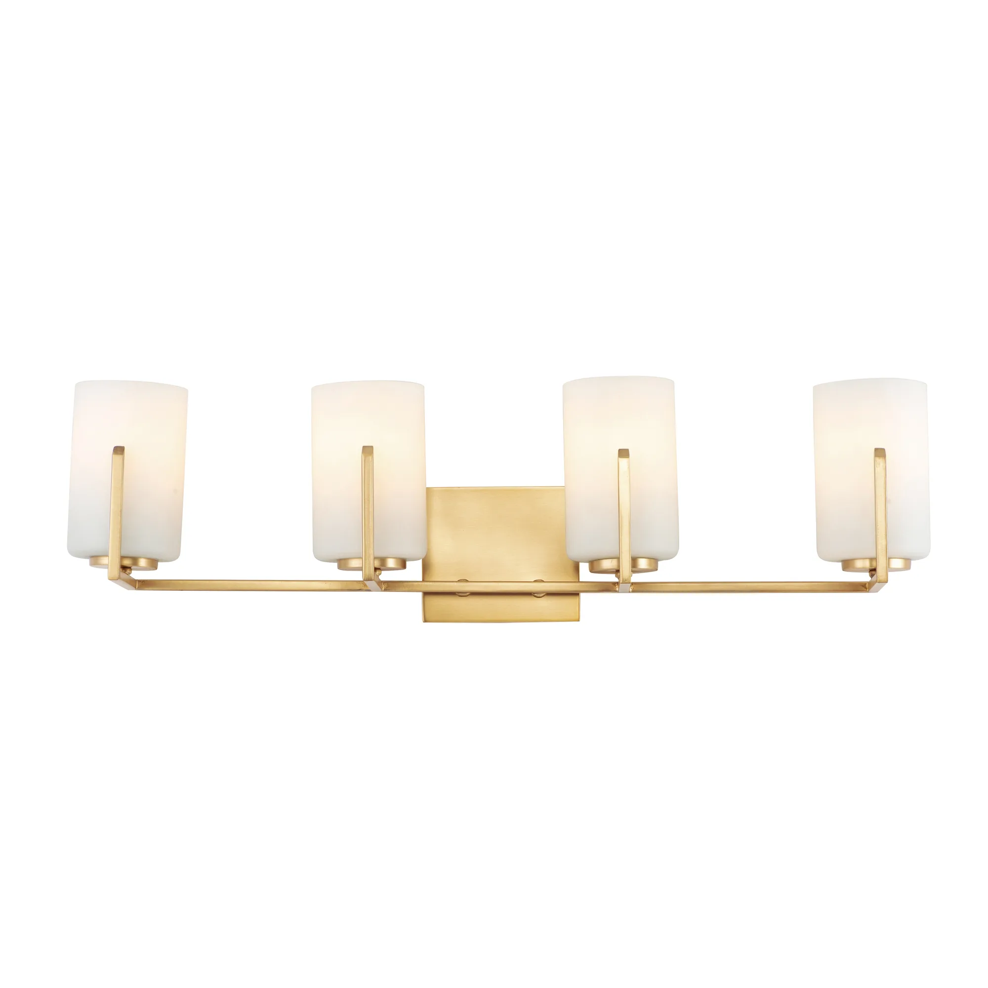 Dart Four Light Bath Vanity in Satin Brass