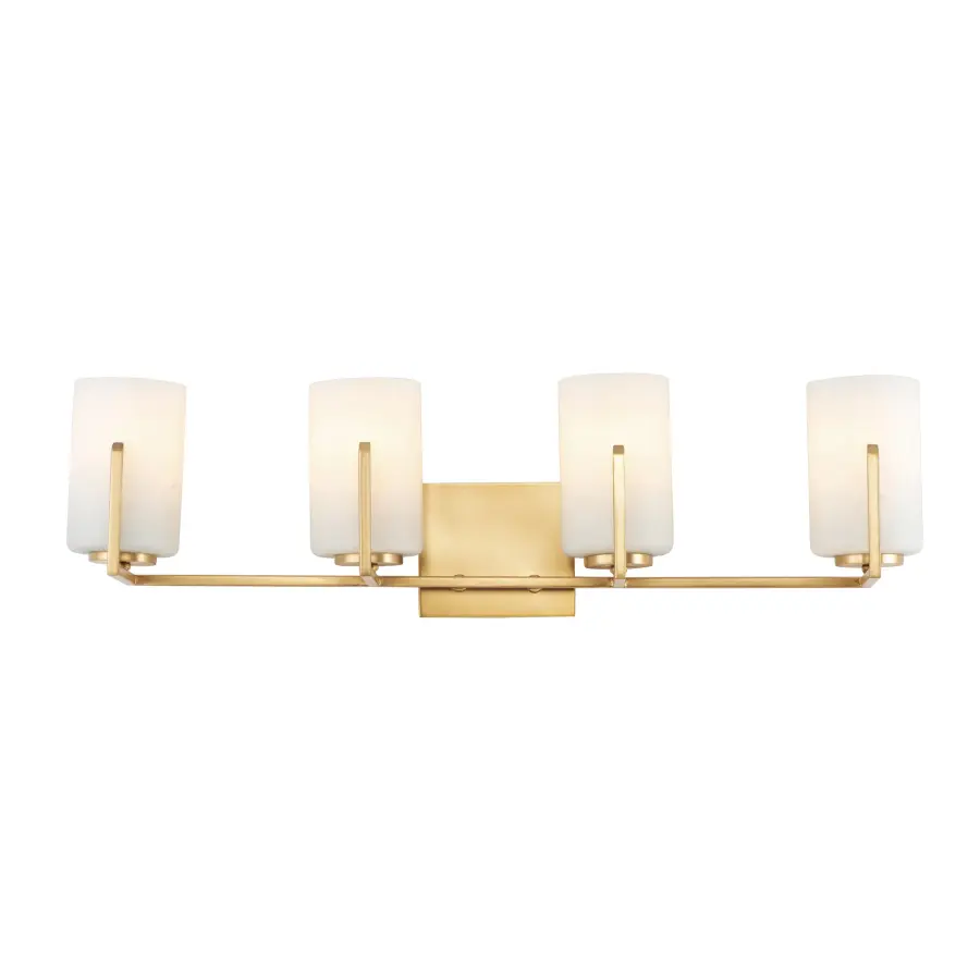 Dart 4-Light Bath Vanity in Satin Brass - Image 1
