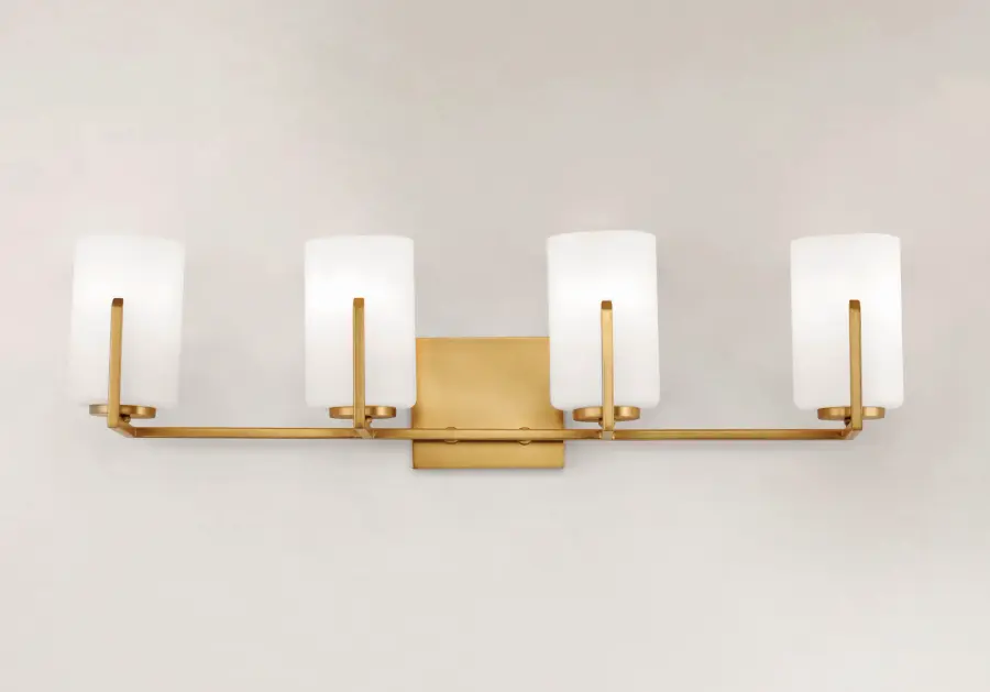 Dart 4-Light Bath Vanity in Satin Brass - Image 2