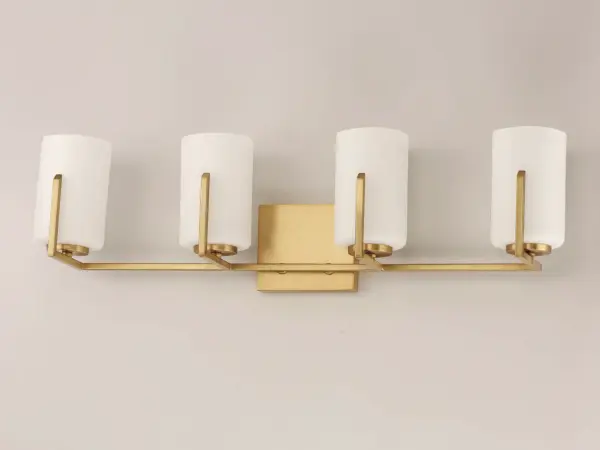 Dart 4-Light Bath Vanity in Satin Brass - Image 4