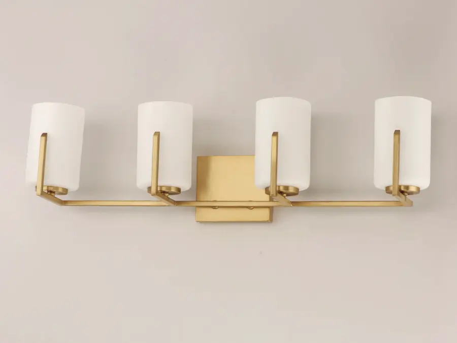 Dart 4-Light Bath Vanity in Satin Brass - Image 4