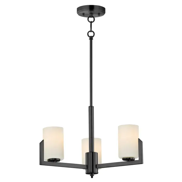 Inspired by the Modernist architect Edward Dart, this collection features straight line frames finished in Satin Brass, Satin Nickel, or Matte Black that support Satin White glass cylinders for a clean and modern look. The frames' ends turn up before the glass in sharp mitered angles emphasizing a minimalist geometry popular in Modernist work.
