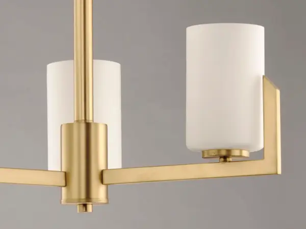 Dart 3-Light Chandelier in Satin Brass - Image 3