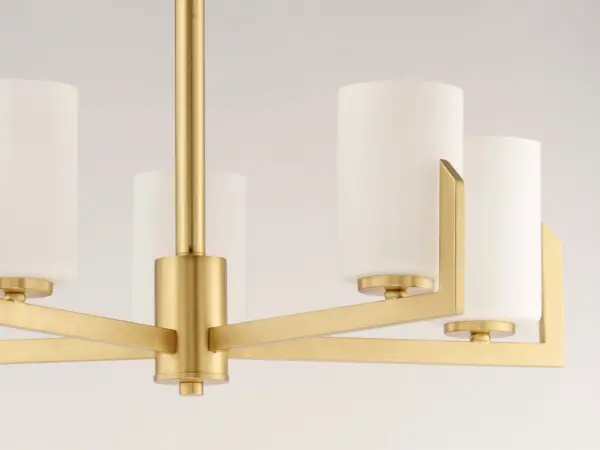 Dart 5-Light Chandelier in Satin Brass - Image 3