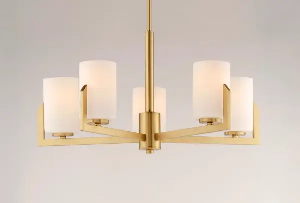 Dart 5-Light Chandelier in Satin Brass - Image 4