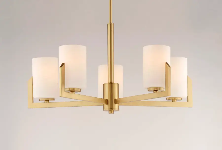 Dart 5-Light Chandelier in Satin Brass - Image 4