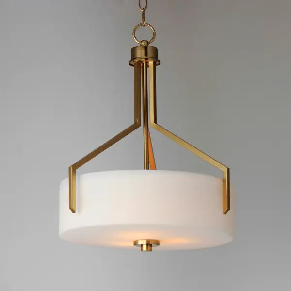 Dart Three Light Pendant in Satin Brass - Image 3