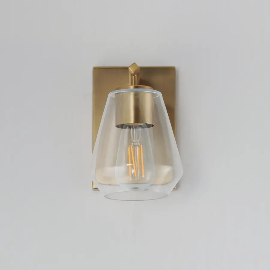 Geode One Light Wall Sconce in Natural Aged Brass - Image 2