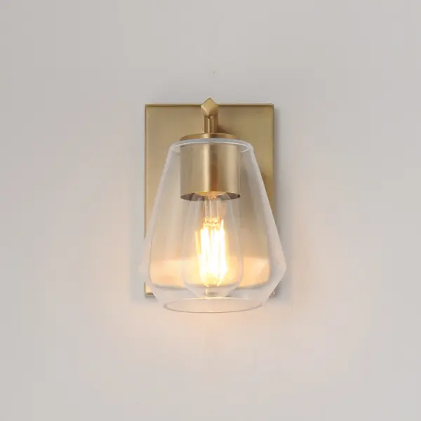 Geode One Light Wall Sconce in Natural Aged Brass - Image 3