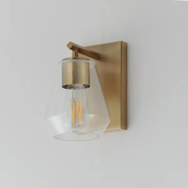 Geode One Light Wall Sconce in Natural Aged Brass - Image 4