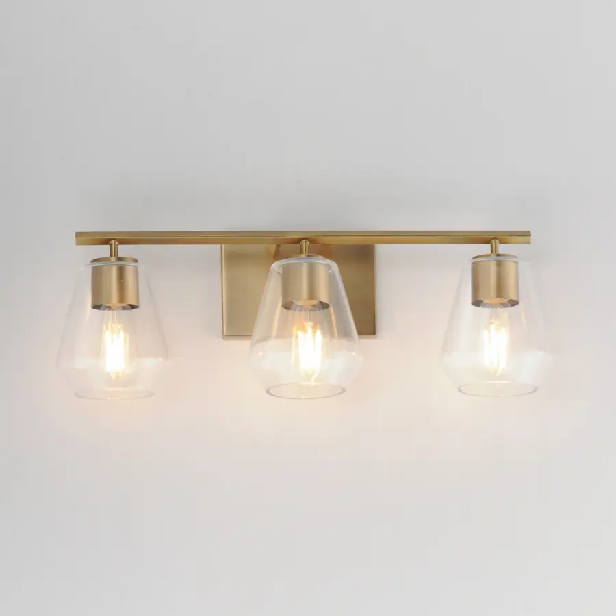 Geode 3-Light Bath Vanity in Natural Aged Brass - Image 3