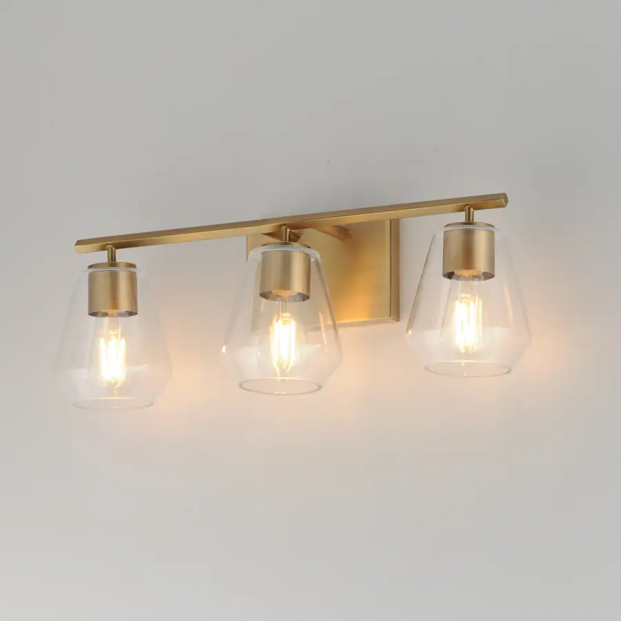 Geode 3-Light Bath Vanity in Natural Aged Brass - Image 4